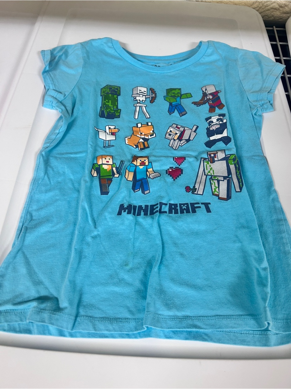 Minecraft Kids Short Sleeve Tee - Light Blue